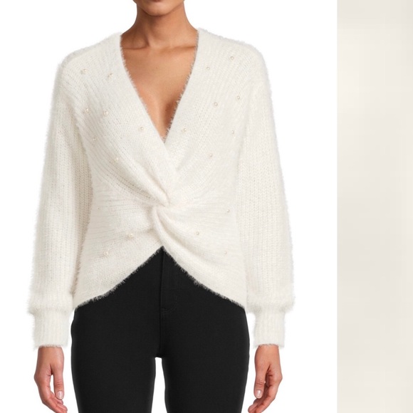 COPY - Crisscross Beaded Detail Sweater - Picture 3 of 6